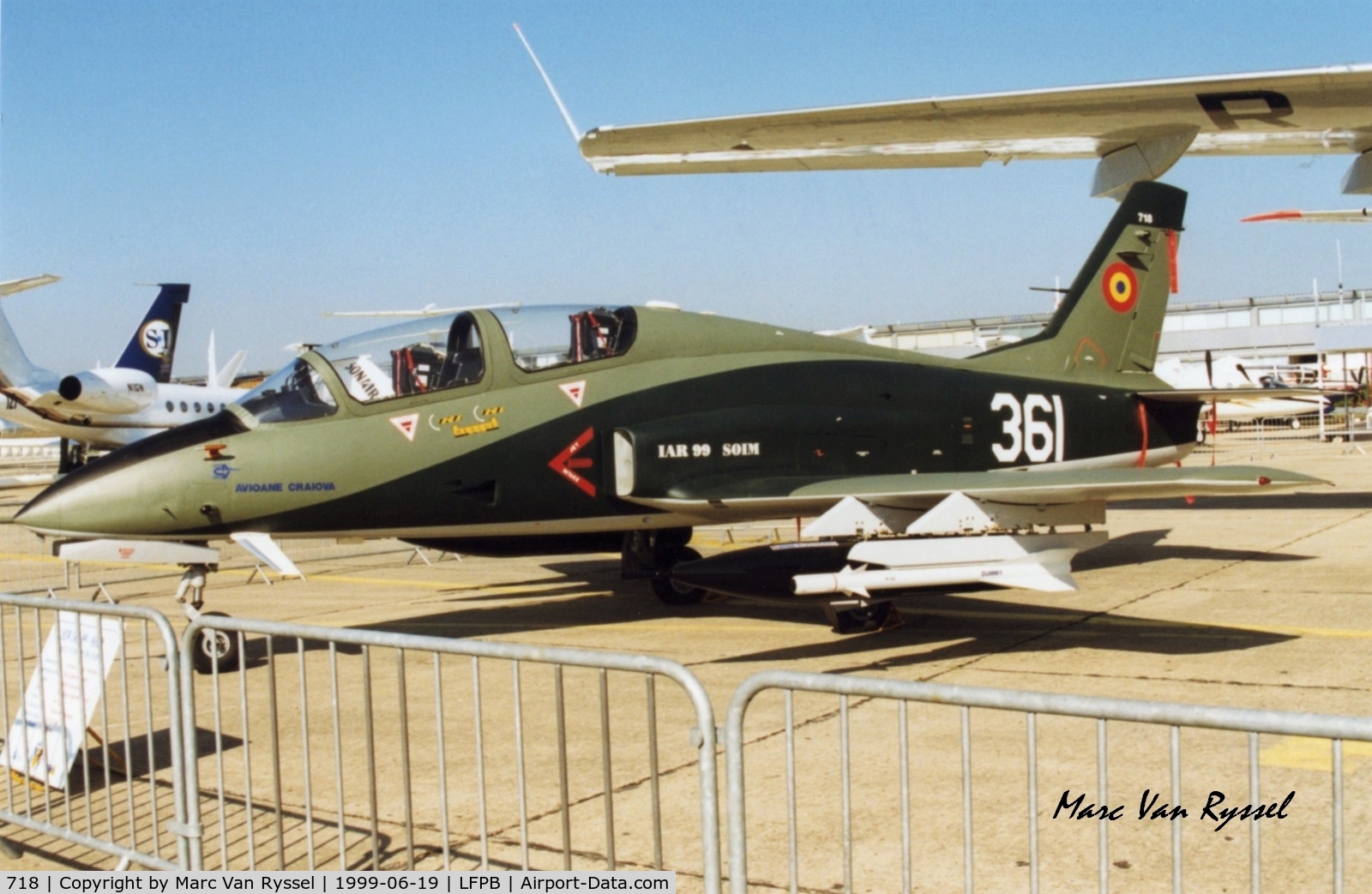 718, 1997 IAR IAR-99 Soim C/N 18, At Paris Air Show 1999.