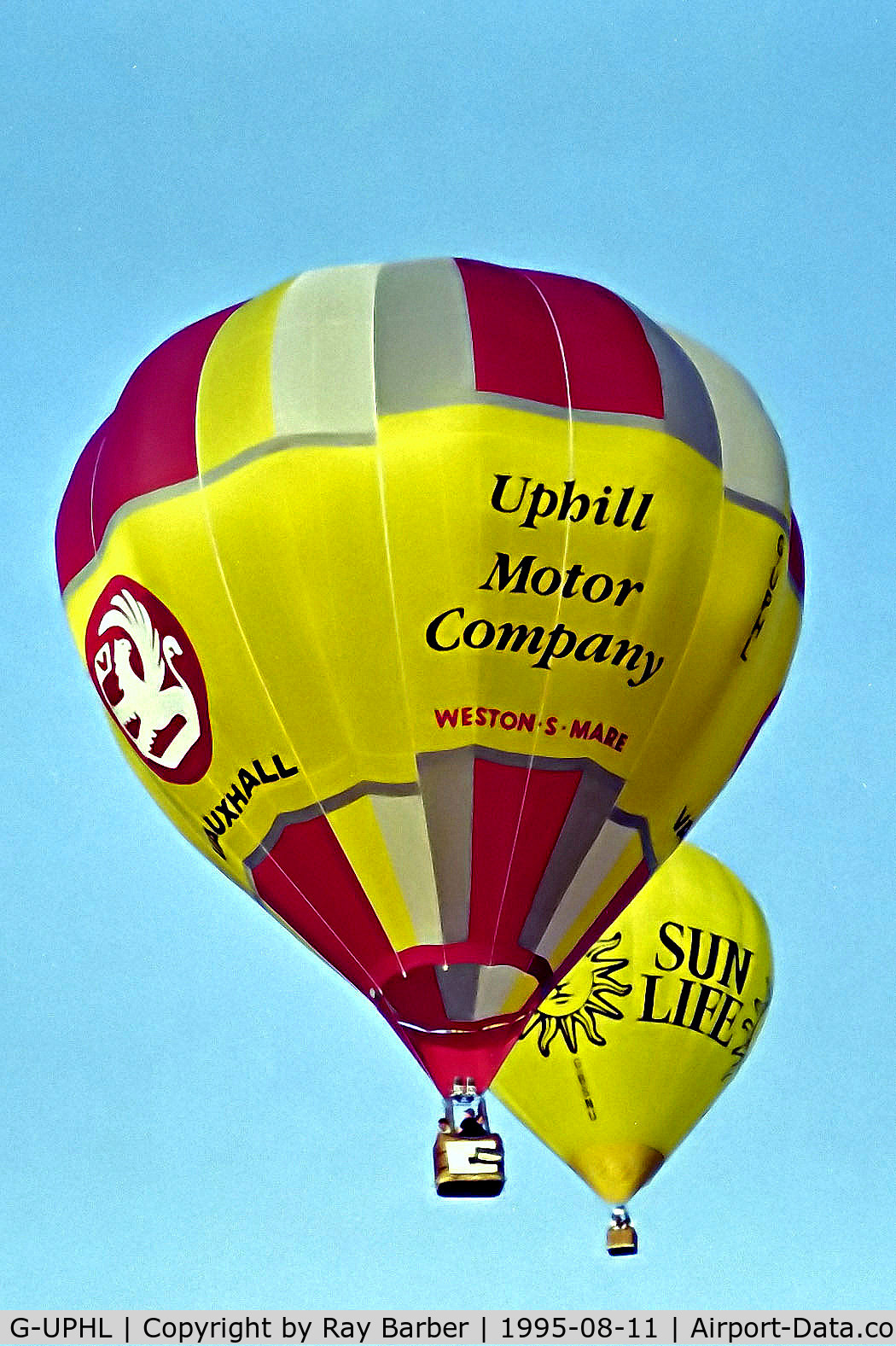 G-UPHL, 1993 Cameron Balloons C-80 C/N 3002, G-UPHL   Cameron C-80 Concept HAFB [3002] Ashton Court-Bristol~G 11/08/1995