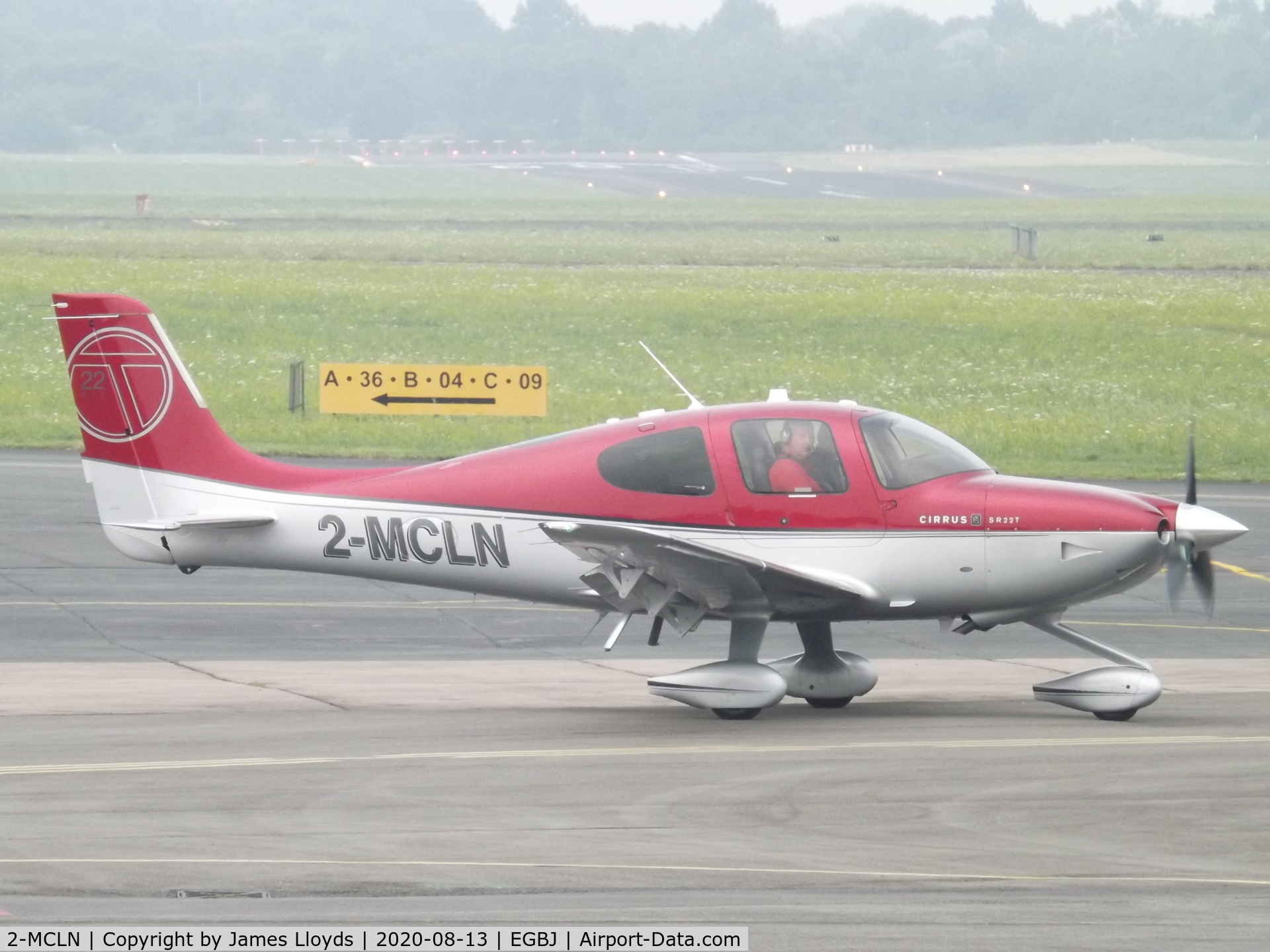 2-MCLN, 2011 Cirrus SR22T C/N 0177, Doing some power checks at Gloucestershire Airport.