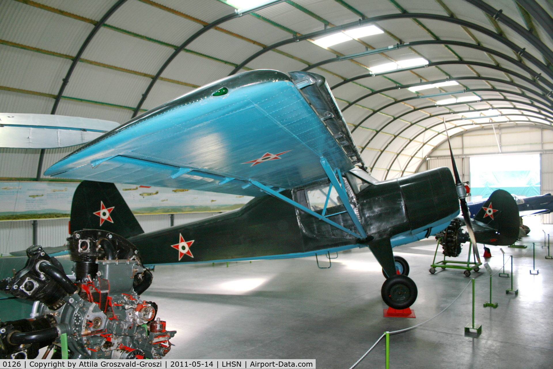 0126, 1952 Yakovlev Yak-12R Creek C/N 0126, LHSN - Szolnok-Szandaszölös Airplane Museum