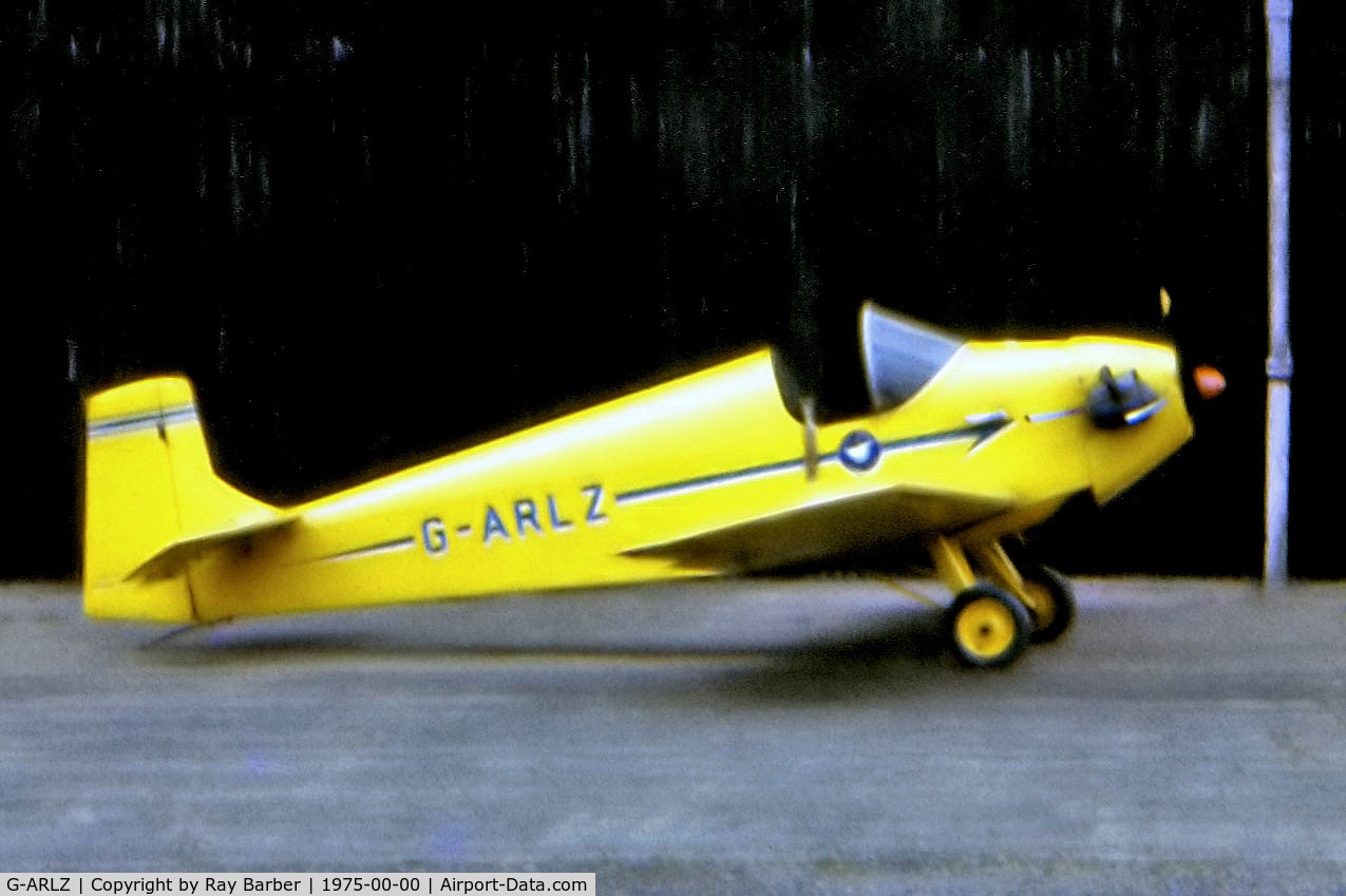 G-ARLZ, 1961 Rollason Druine D.31A Turbulent C/N RAE/578, G-ARLZ   Rollason D.31A Turbulent [PFA 578] (Place & Date unknown) @ 1975