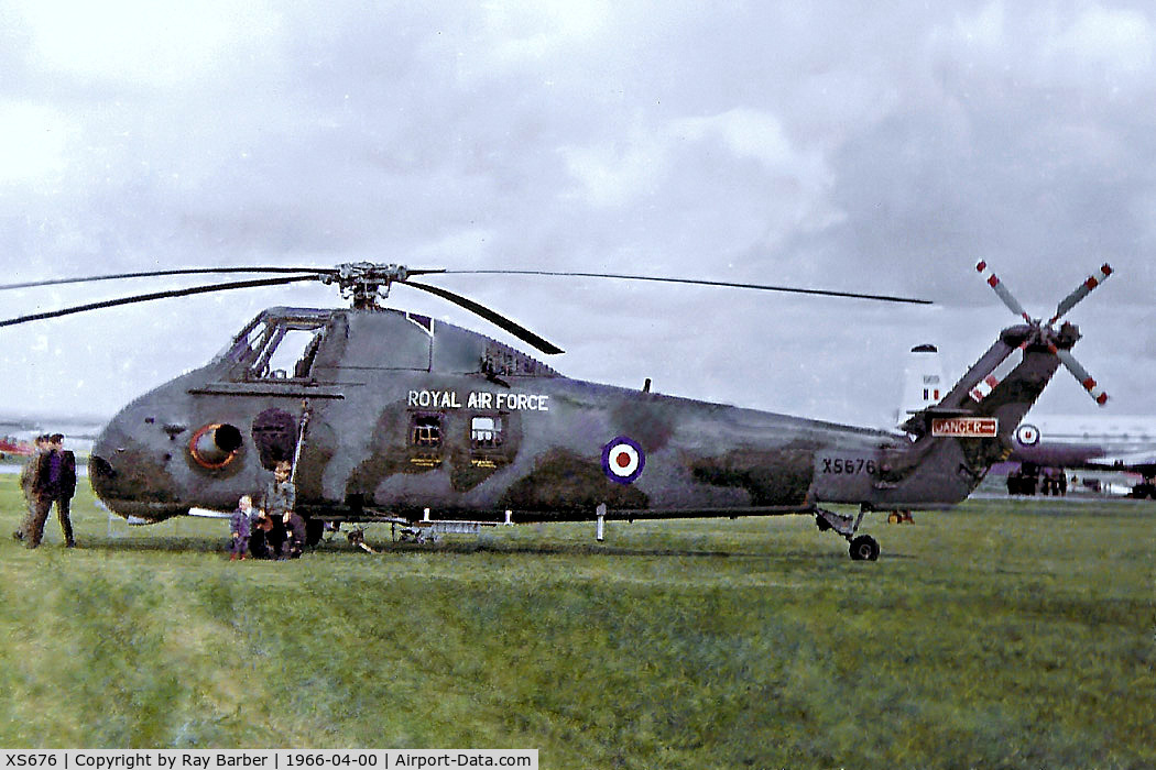 XS676, 1965 Westland Wessex HC.2 C/N WA195, XS676   Westland WS.58 Wessex HC.2 [WA195] (Royal Air Force)  (Place & Date unknown)~G @ 04/1966