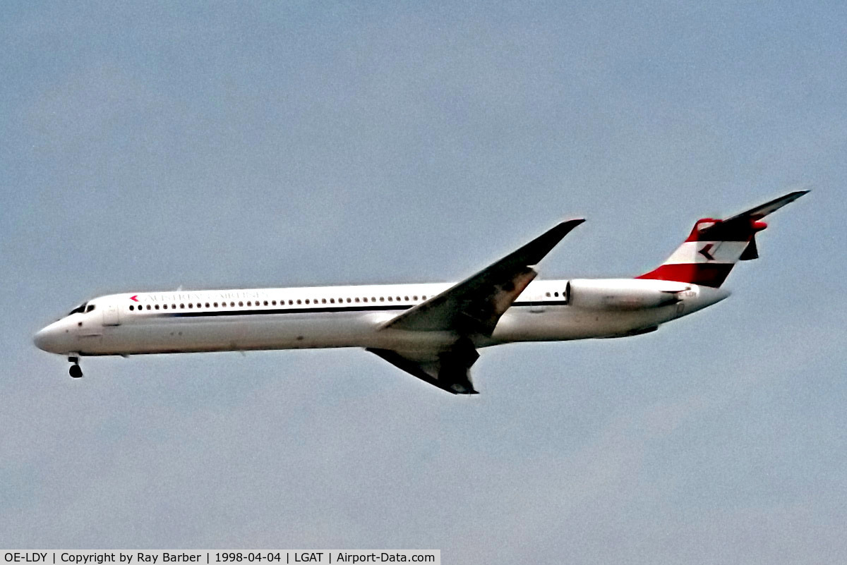 OE-LDY, 1984 McDonnell Douglas MD-82 (DC-9-82) C/N 49115, OE-LDY   McDonnell Douglas DC-9-82 (MD82) [49115] (Austrian Airlines) Athens-Hellinikon~SX 04/04/1998