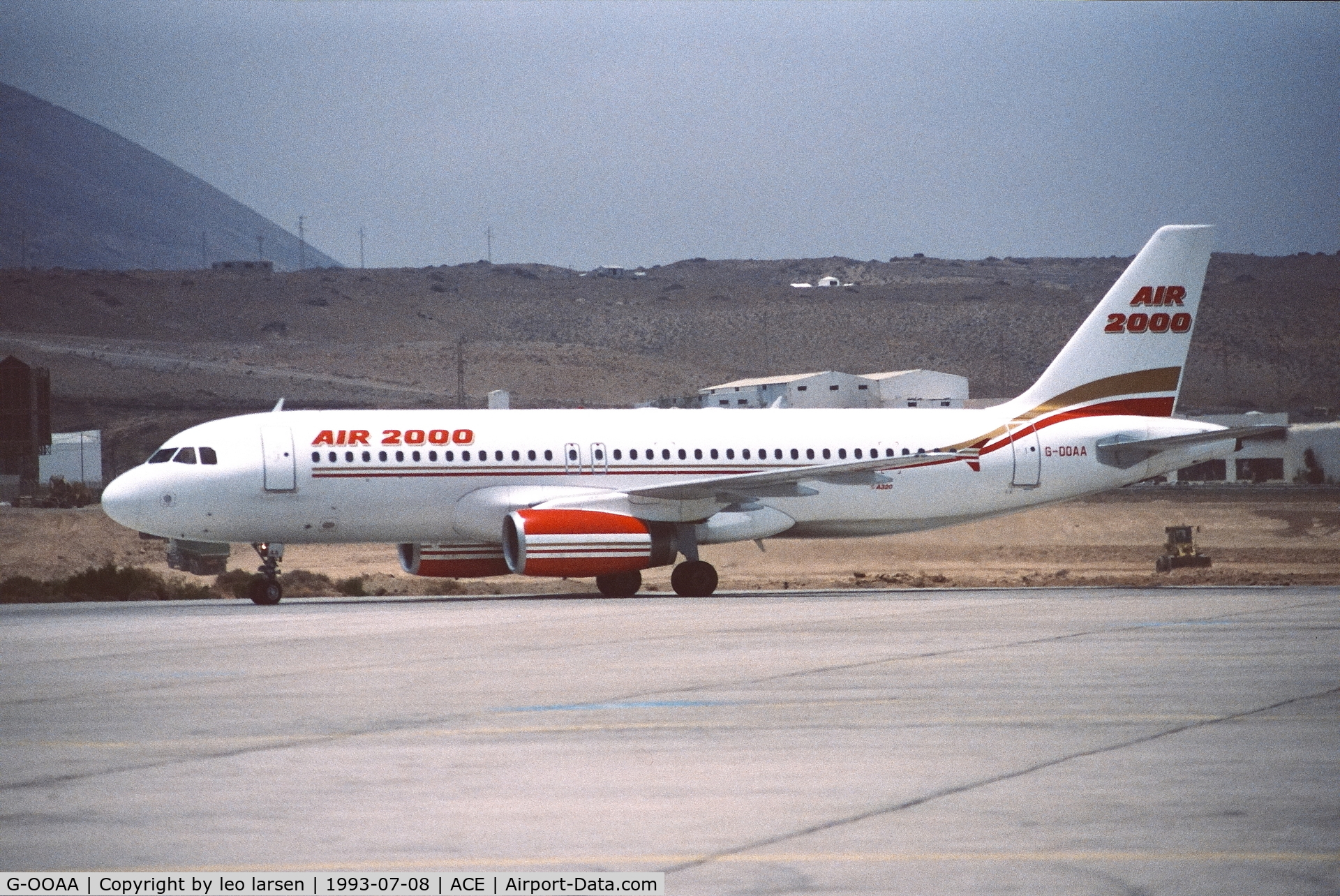 G-OOAA, 1992 Airbus A320-231 C/N 291, Arrecife 8.7.1993