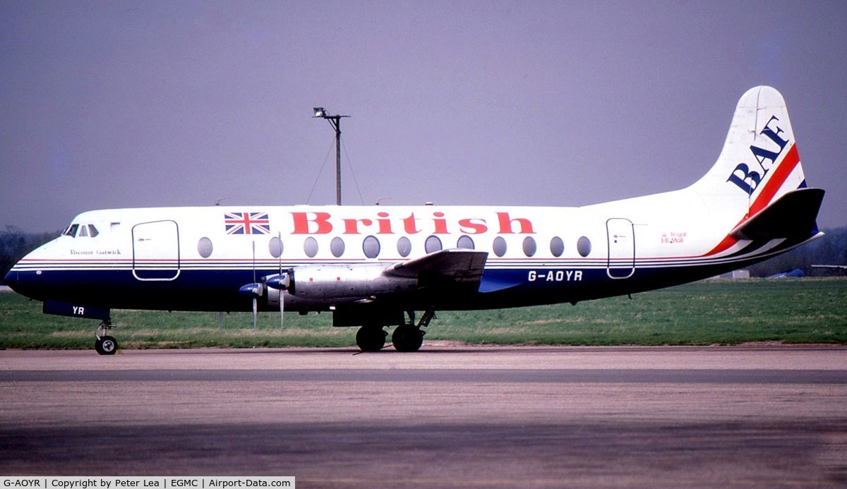 G-AOYR, 1958 Vickers Viscount 806 C/N 266, Operating with British Air Ferries