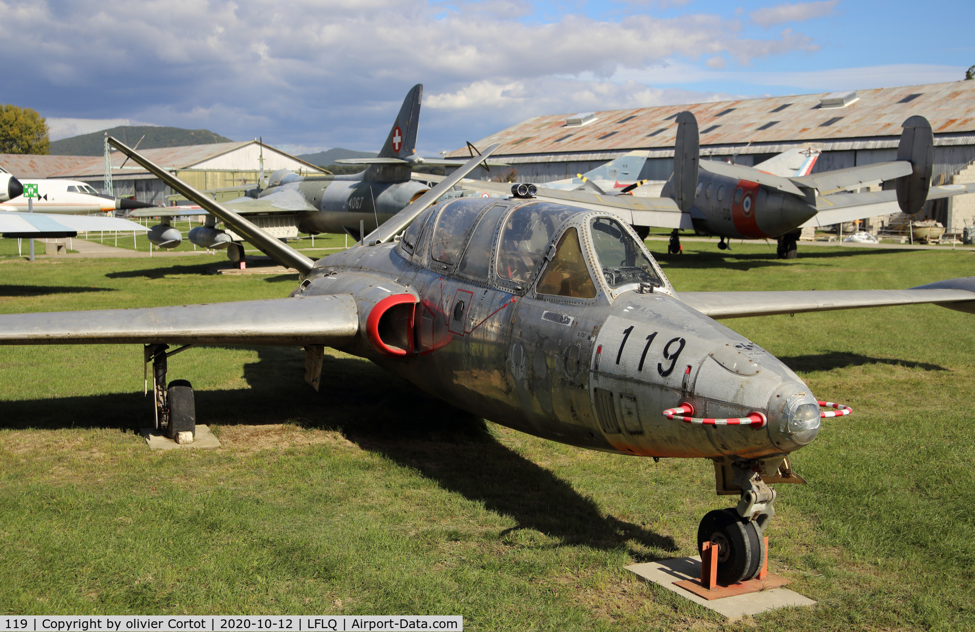 119, Fouga CM-170 Magister C/N 119, the weather is not kind with this Fouga...