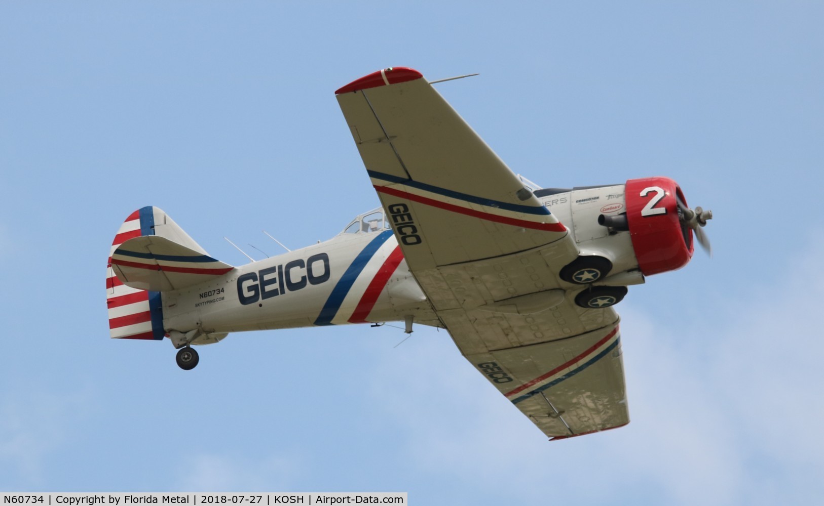 N60734, 1940 North American SNJ-2 Texan C/N 2032, Geico Skytypers