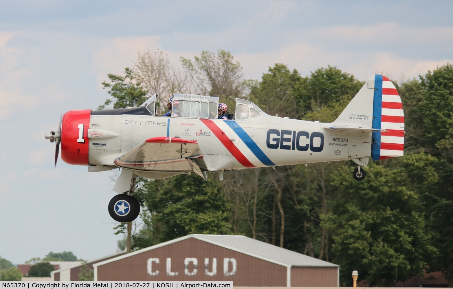 N65370, 1941 North American SNJ-2 Texan C/N 2562, Geico Skytypers