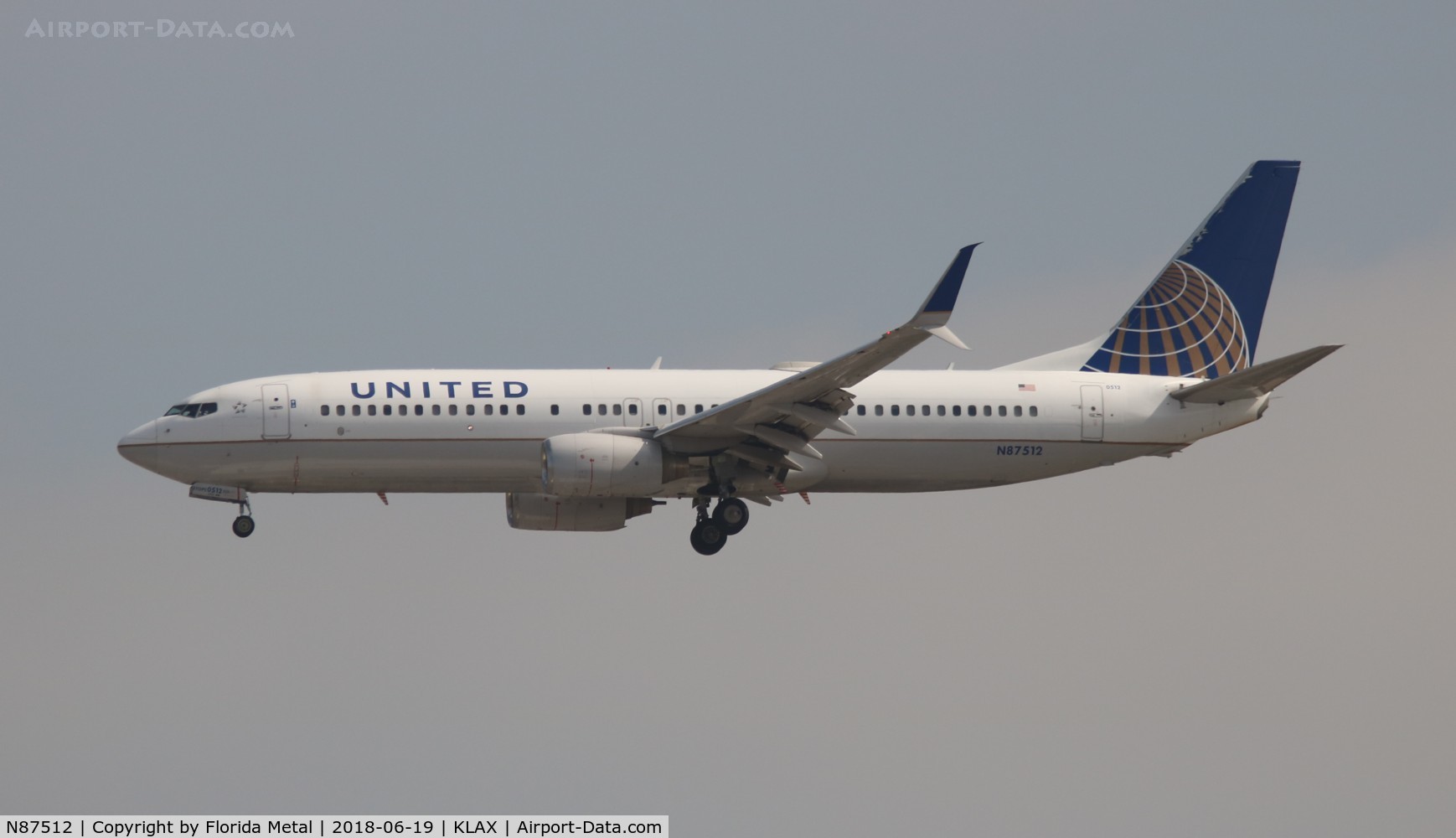 N87512, 2008 Boeing 737-824 C/N 33458, United 737-824