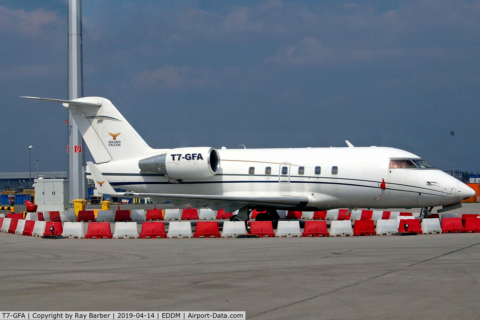 T7-GFA, Bombardier Challenger 601 (CL-600-2A12) C/N 3025, T7-GFA   Canadair CL.601 Challenger [3025] (Golden Falcon Aviation)  Munich-Franz Josef Strauss~D 14/04/2019