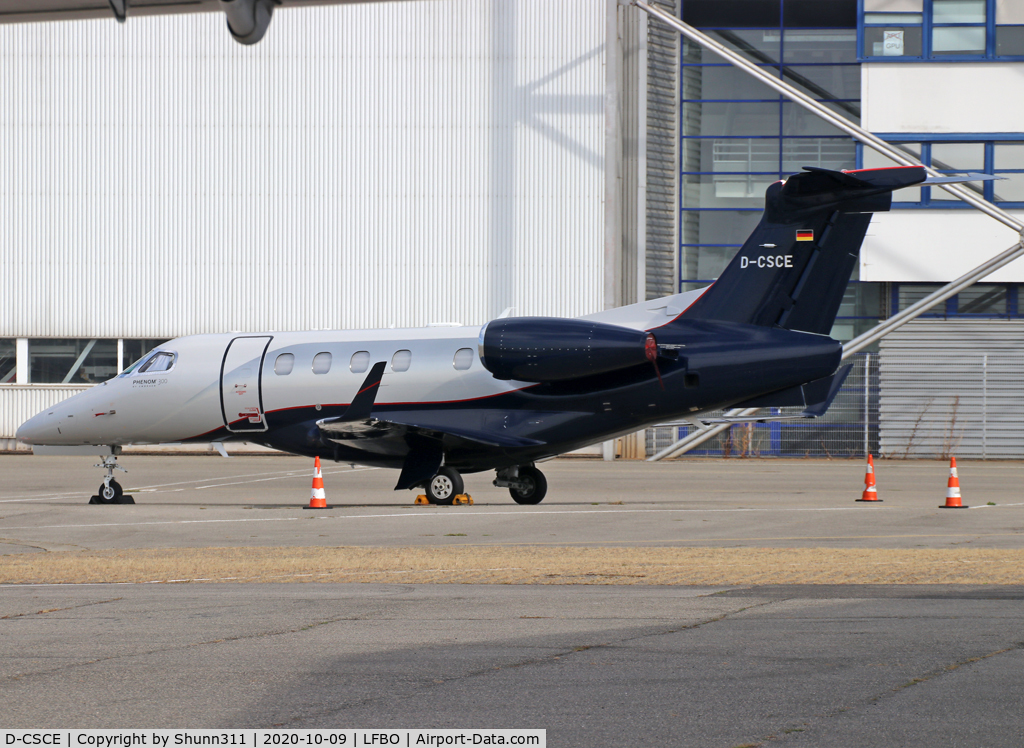 D-CSCE, 2017 Embraer EMB-550 Phenom 300 C/N 50500424, Parked at the General Aviation area...