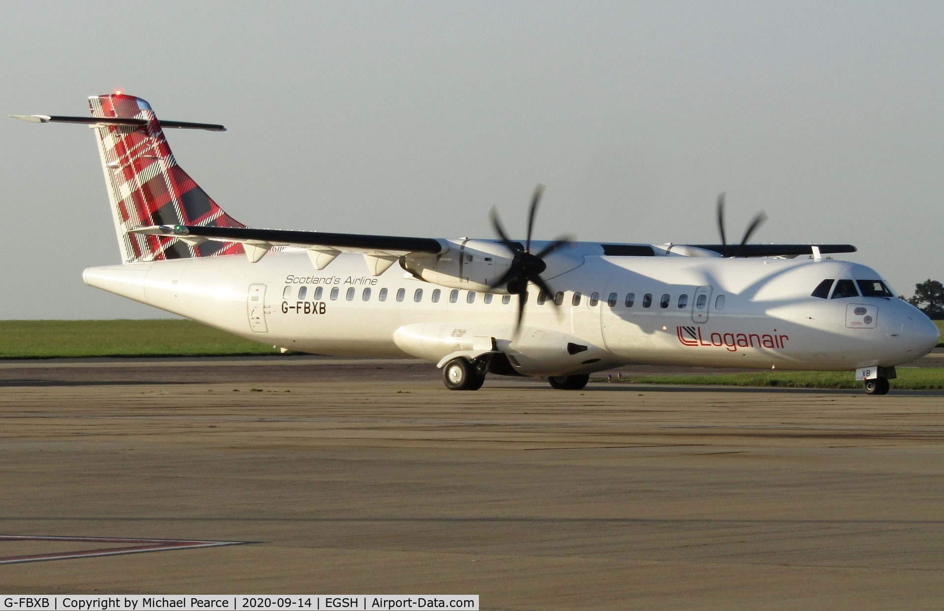 G-FBXB, 2015 ATR 72-212A C/N 1277, Arriving on Stand 2 from Aberdeen (ABZ).