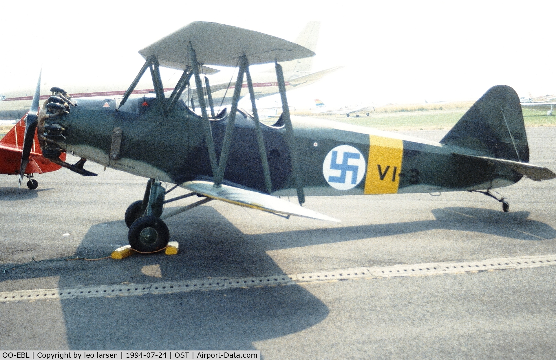 OO-EBL, 1939 Valtion Viima II C/N VI-3, Ostende Air Show 24.7.1994