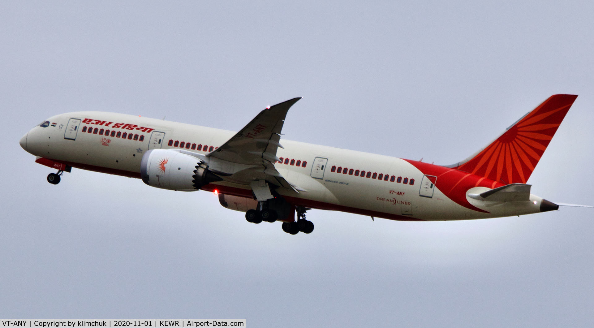 VT-ANY, 2017 Boeing 787-8 Dreamliner Dreamliner C/N 36296, Flight to Mumbai, India (BOM)