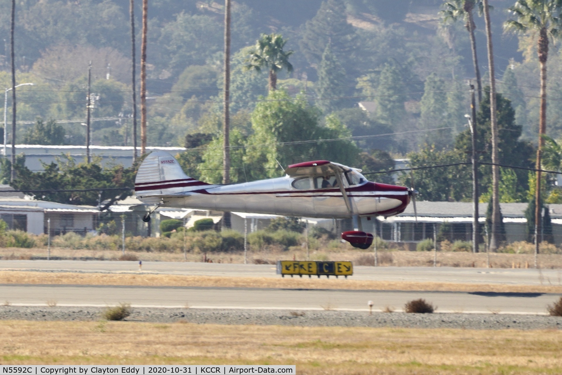 N5592C, 1950 Cessna 170A C/N 19821, Buchanan Field Concord California 2020.