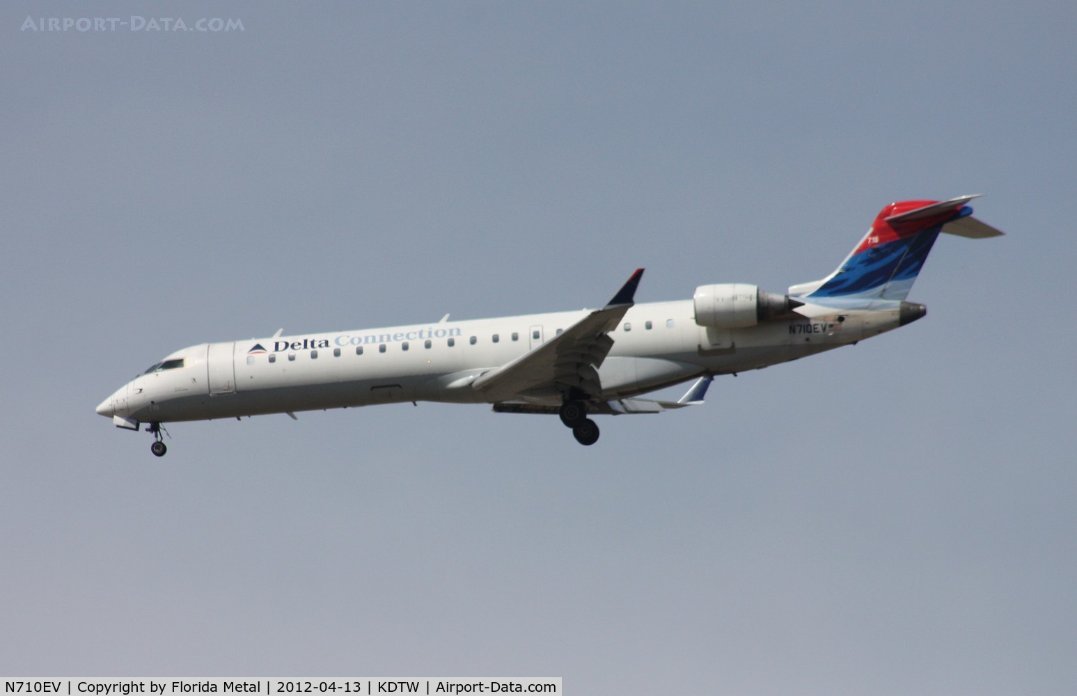 N710EV, 2002 Bombardier CRJ-701 (CL-600-2C10) Regional Jet C/N 10071, DTW spotting 2012