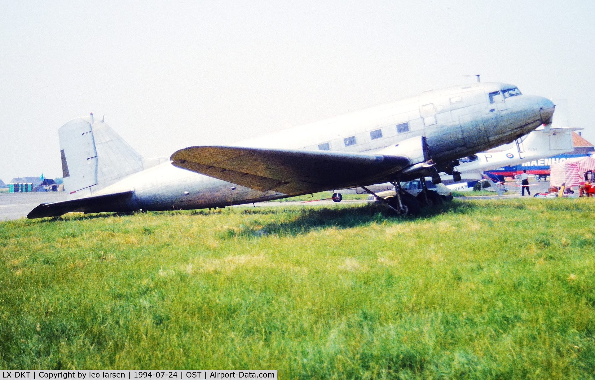 LX-DKT, 1942 Douglas DC3C-S1C3G (C-47A) C/N 10253, Ostend 24.7.1994