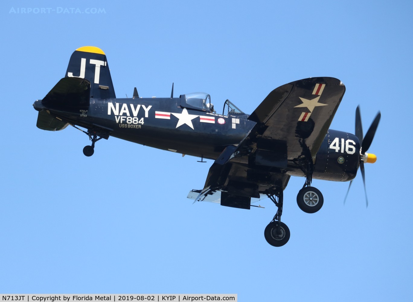 N713JT, 1945 Vought F4U-4B Corsair C/N 97143, TOM YIP 2019