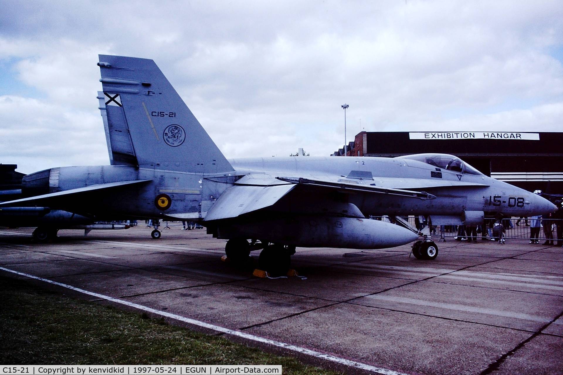 C15-21, McDonnell Douglas EF-18A Hornet C/N 0565/A472, At the 1997 Mildenhall Air Fete.