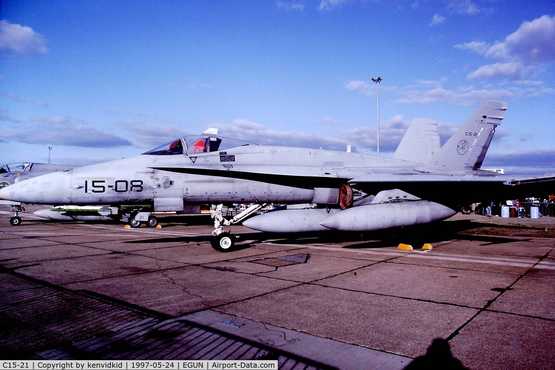 C15-21, McDonnell Douglas EF-18A Hornet C/N 0565/A472, At the 1997 Mildenhall Air Fete.