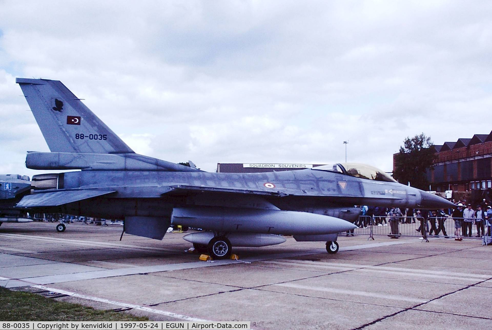 88-0035, 1988 TAI (Turkish Aerospace Industries) F-16C Fighting Falcon C/N 4R-37, At the 1997 Mildenhall Air Fete.