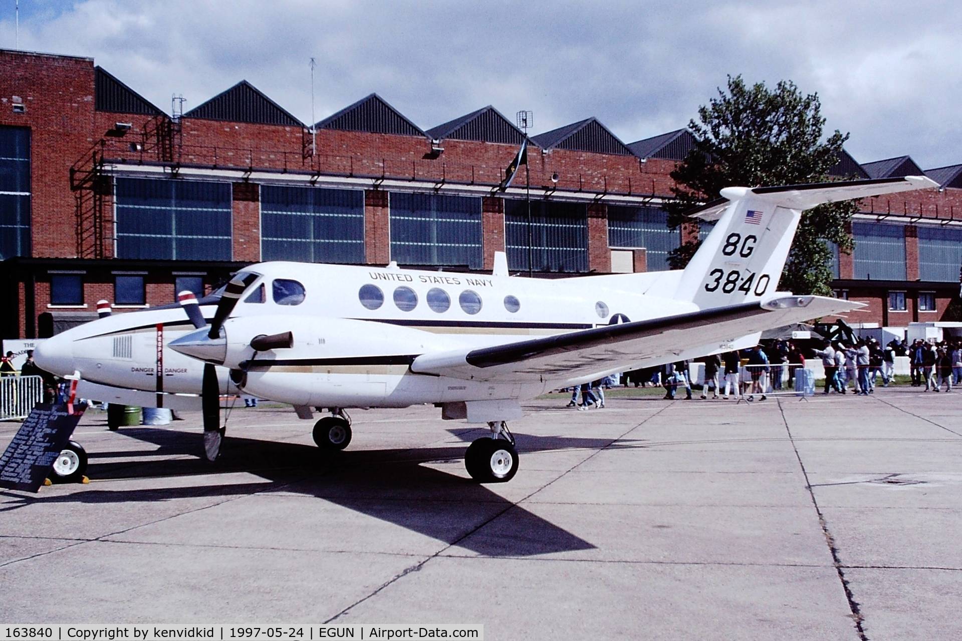 163840, 1987 Beech UC-12M Huron C/N BV-5, At the 1997 Mildenhall Air Fete.