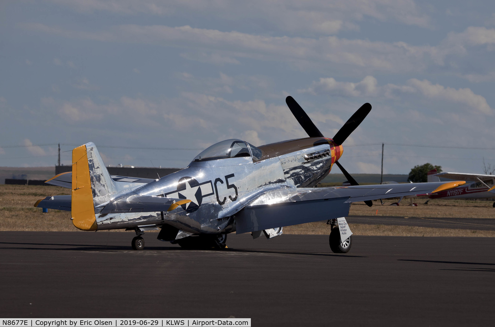 N8677E, 1944 North American F-51D Mustang C/N 44-74865, Sweet Mary Lou at the 2019 Radials n' Rivers