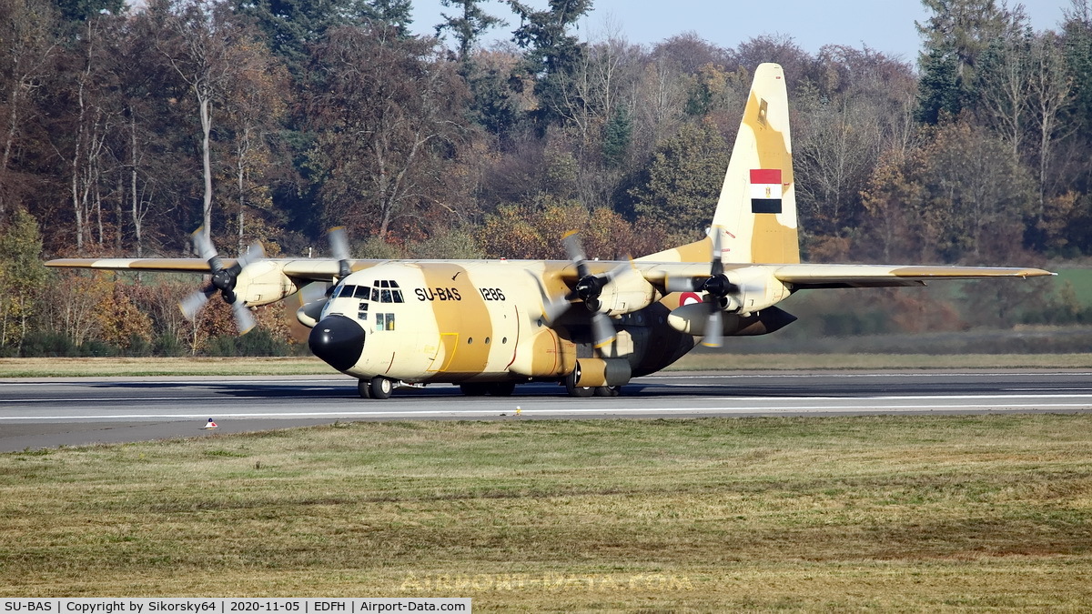 SU-BAS, 1979 Lockheed C-130H Hercules C/N 382-4808, Backtrack RWY03