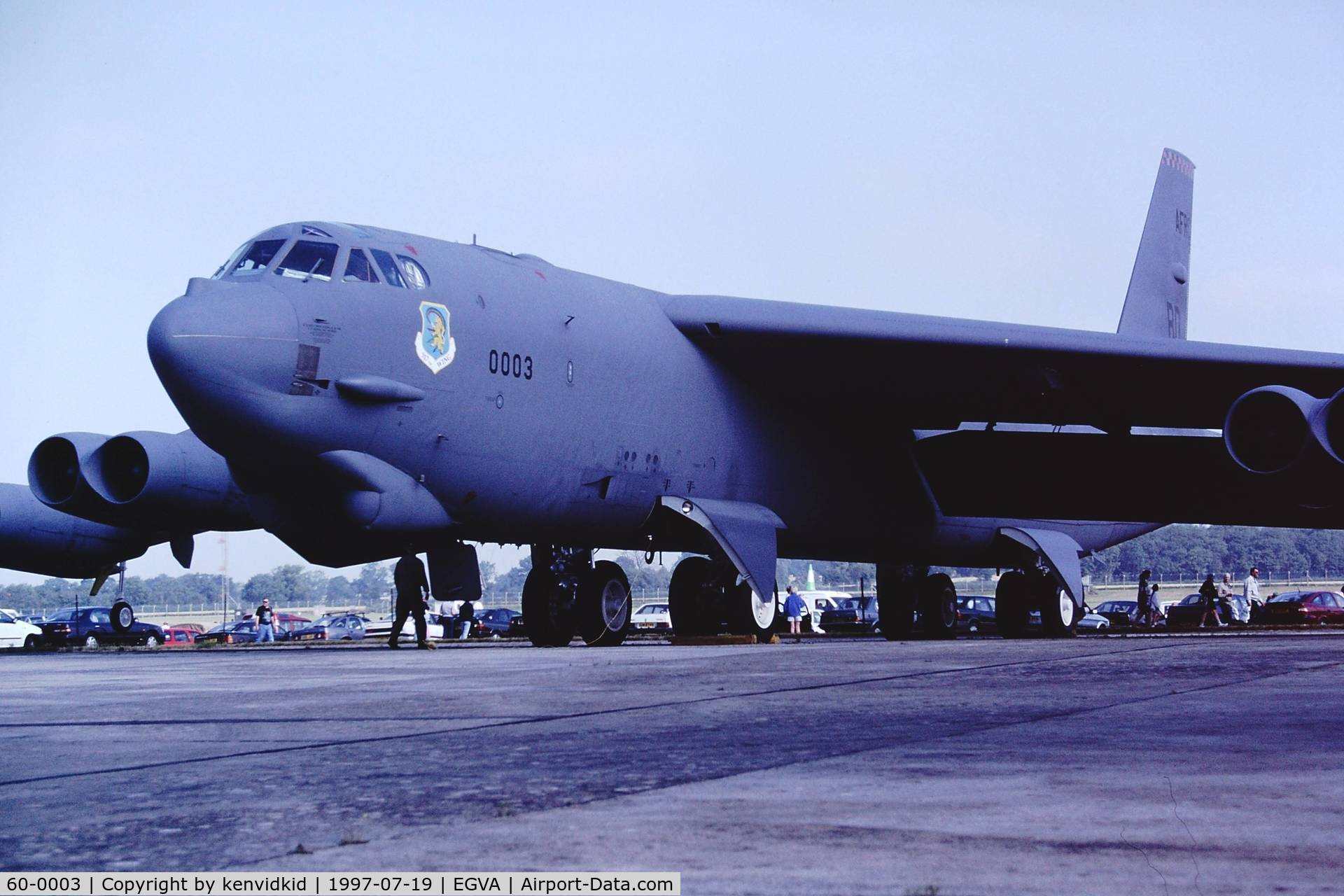 60-0003, 1960 Boeing B-52H Stratofortress C/N 464368, At the 1997 Royal International Air Tattoo.