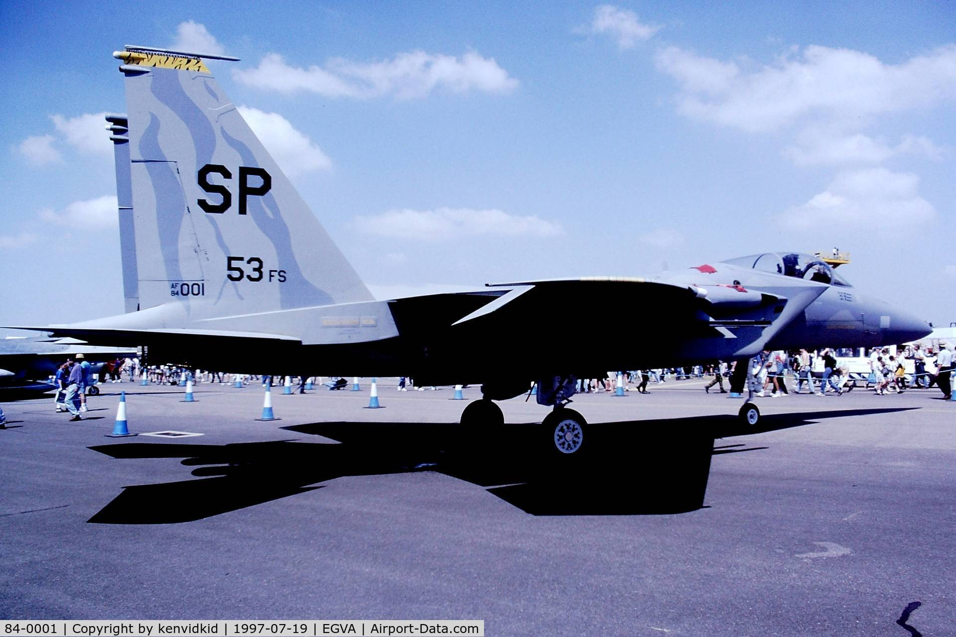 84-0001, 1984 McDonnell Douglas F-15C Eagle C/N 0908/C304, At the 1997 Royal International Air Tattoo.