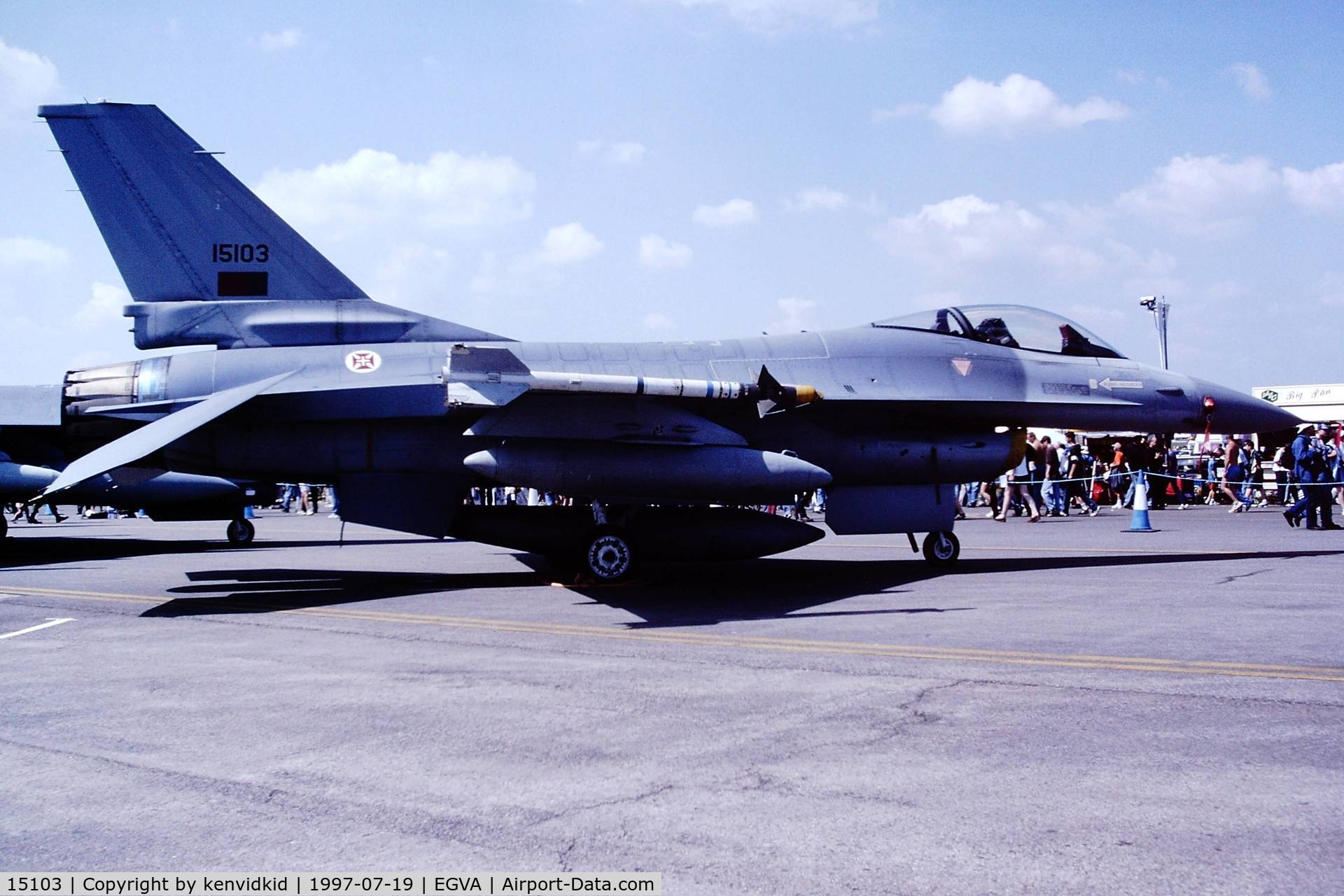 15103, 1993 Lockheed F-16AM Fighting Falcon C/N AA-3, At the 1997 Royal International Air Tattoo.