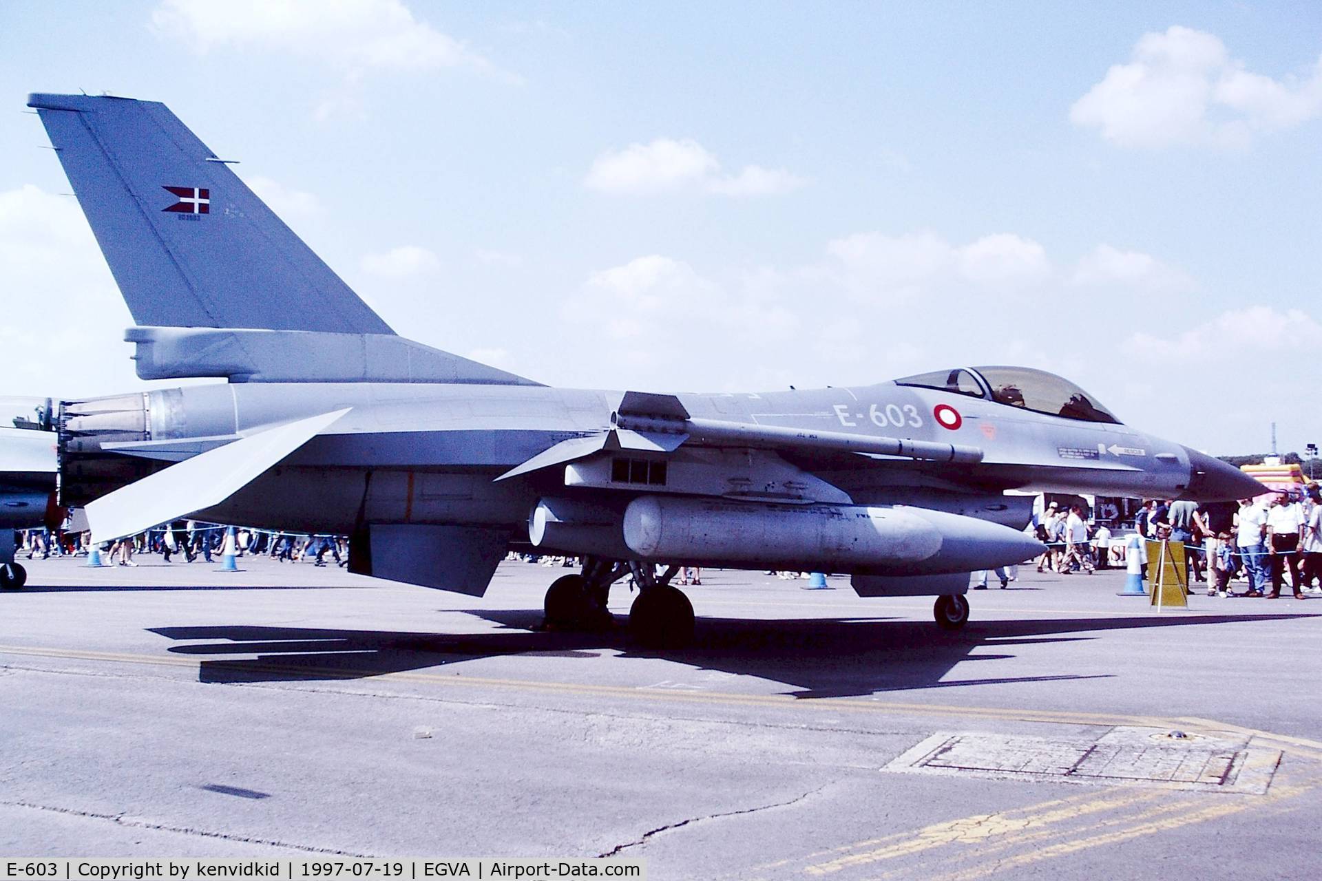 E-603, SABCA F-16AM Fighting Falcon C/N 6F-38, At the 1997 Royal International Air Tattoo.