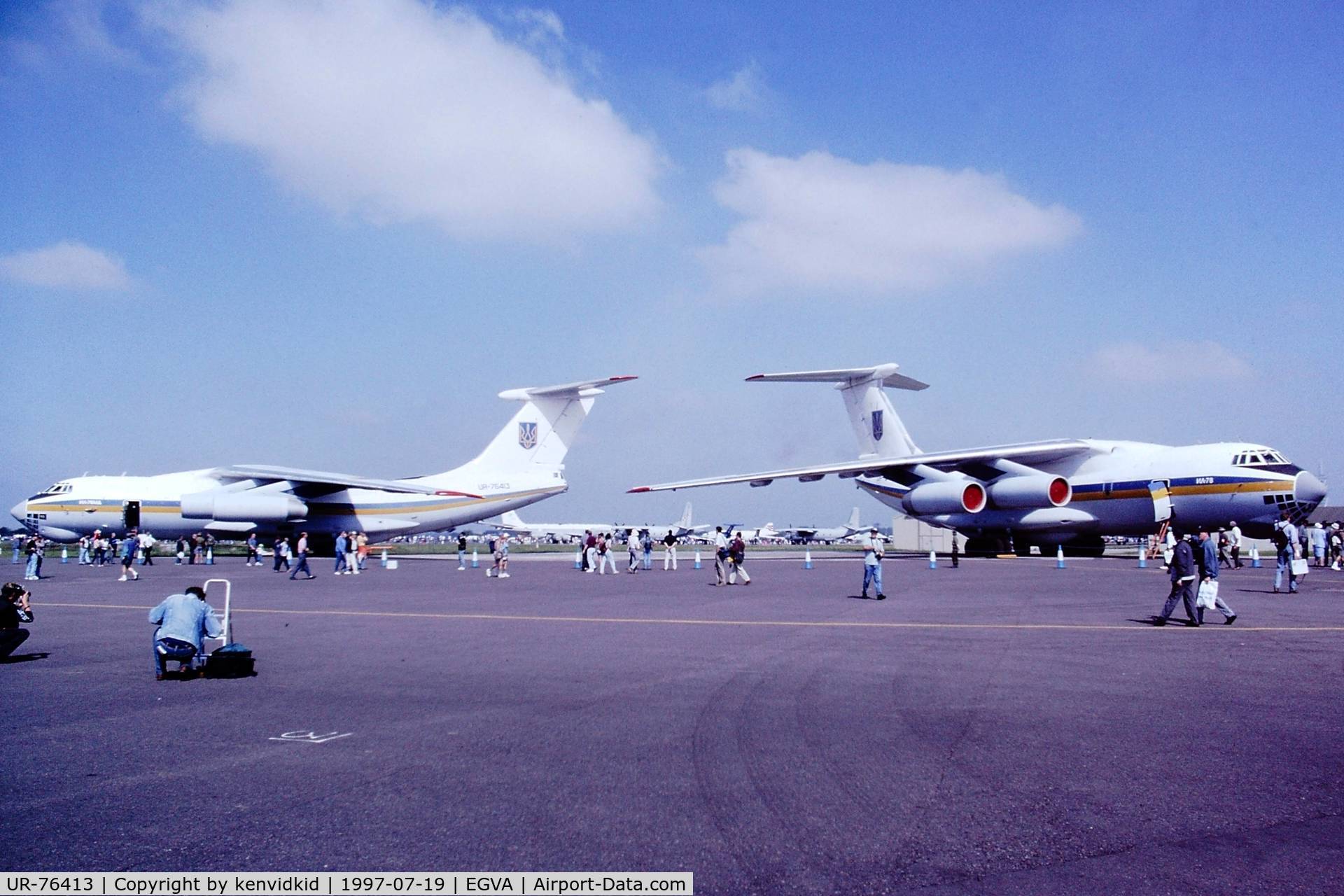 UR-76413, 1991 Ilyushin IL-76MD C/N 1013407215, At the 1997 Royal International Air Tattoo.