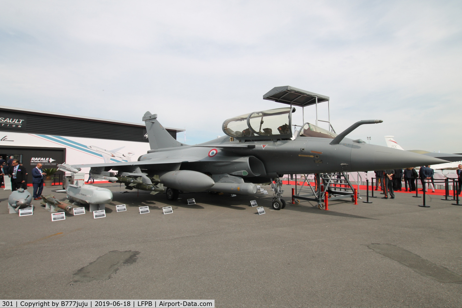 301, Dassault Rafale B C/N 301, on display at SIAE 2019