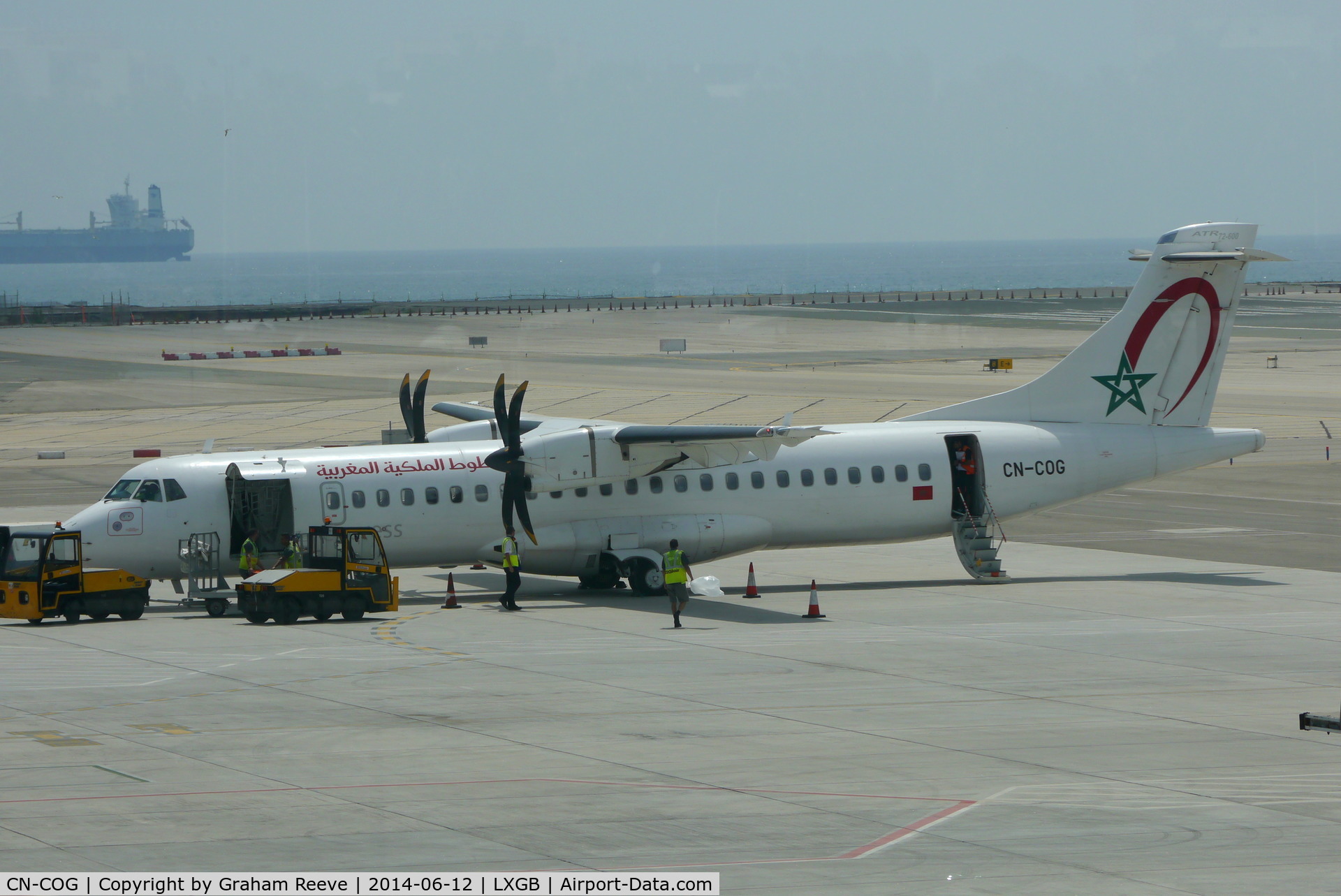CN-COG, 2012 ATR 72-600 (72-212A) C/N 1035, On stand at Gibraltar.