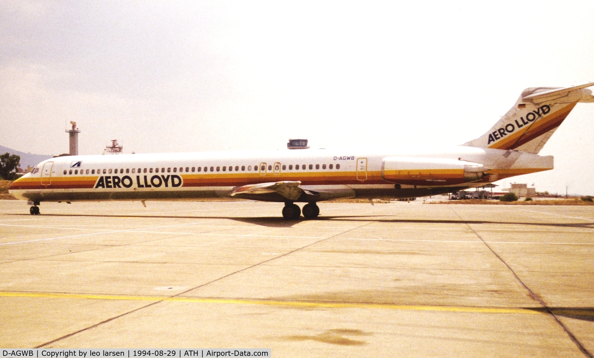 D-AGWB, 1989 McDonnell Douglas MD-83 (DC-9-83) C/N 49846, Athens 29.8.1994
