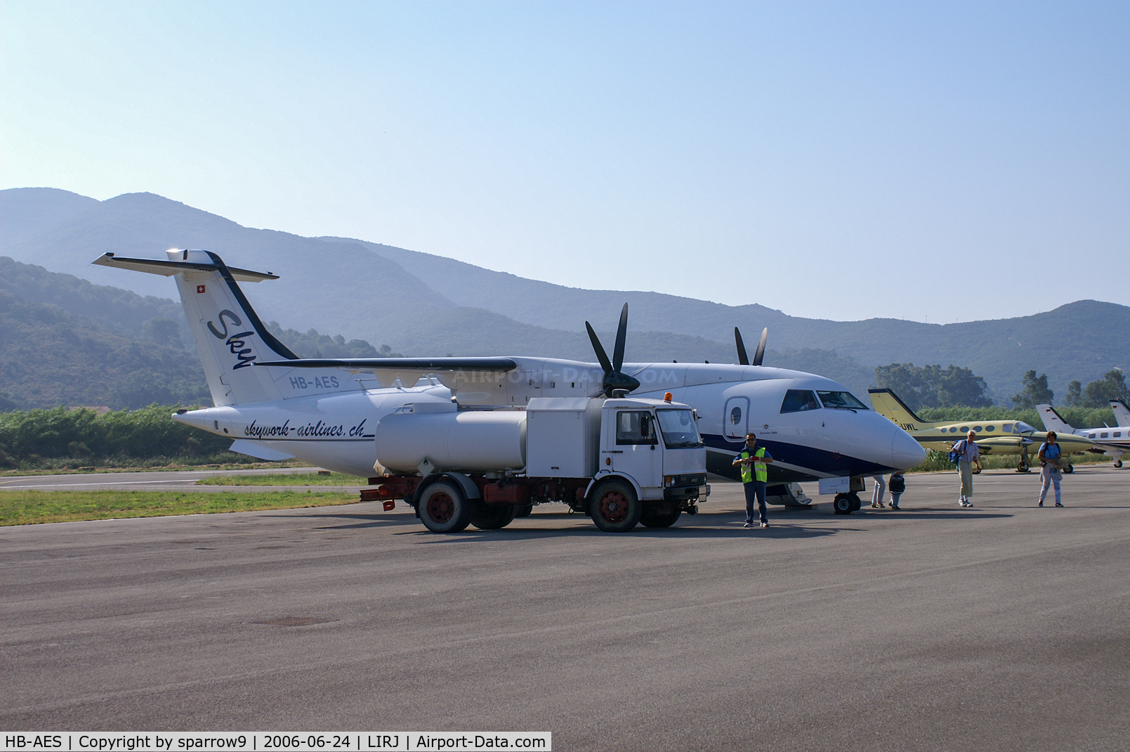 HB-AES, 1995 Dornier 328-110 C/N 3021, At Elba-Marina-di-Campo