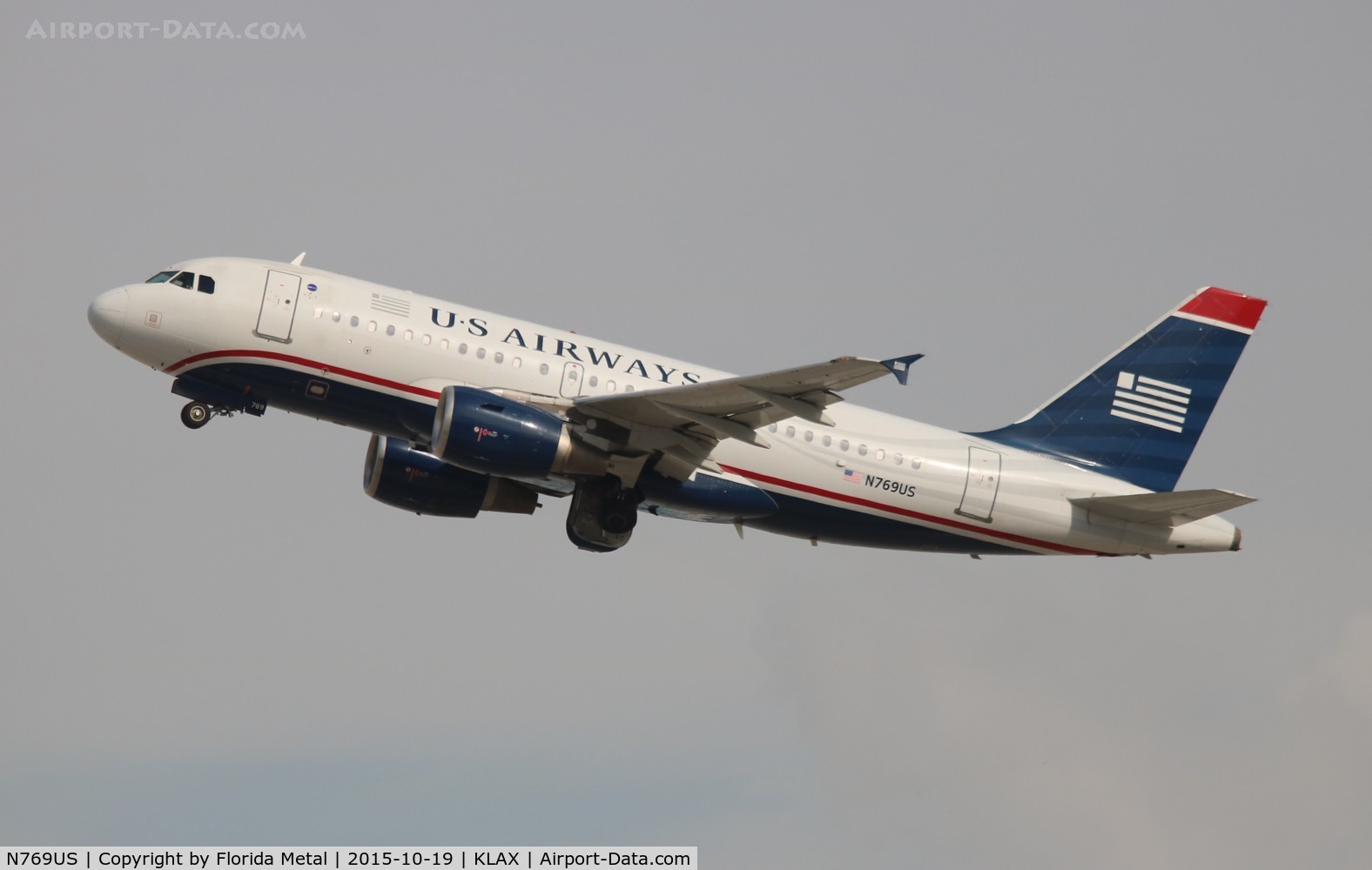 N769US, 2000 Airbus A319-112 C/N 1391, LAX spotting 2015