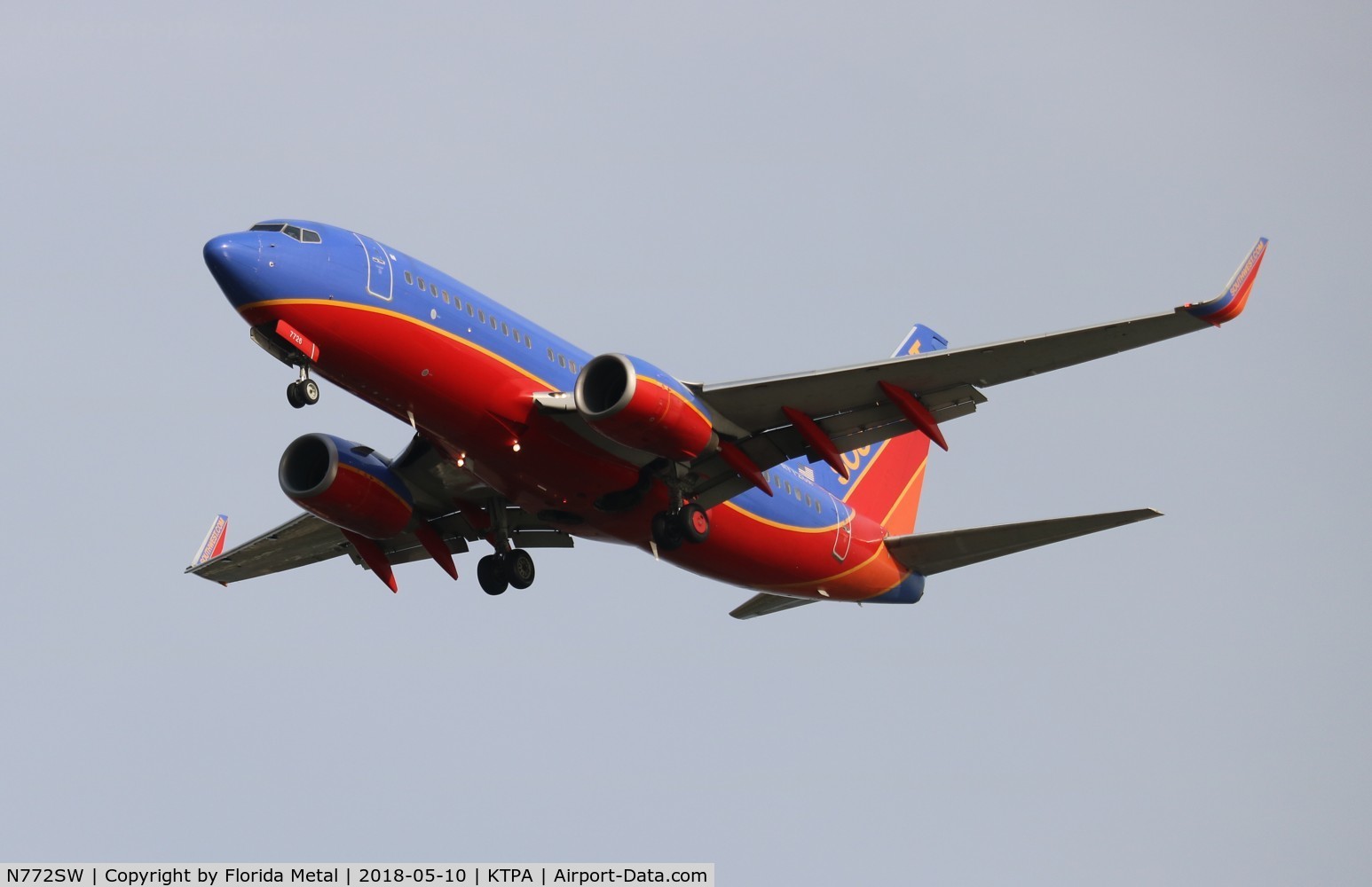 N772SW, 2000 Boeing 737-7H4 C/N 27880, TPA spotting 2018