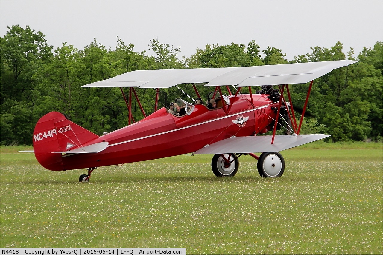 N4418, 1928 Curtiss-Wright Travel Air 4000 C/N 378, Curtiss Wright TRAVEL AIR 4000, Taxiing, La Ferté-Alais airfield (LFFQ) Air show 2016