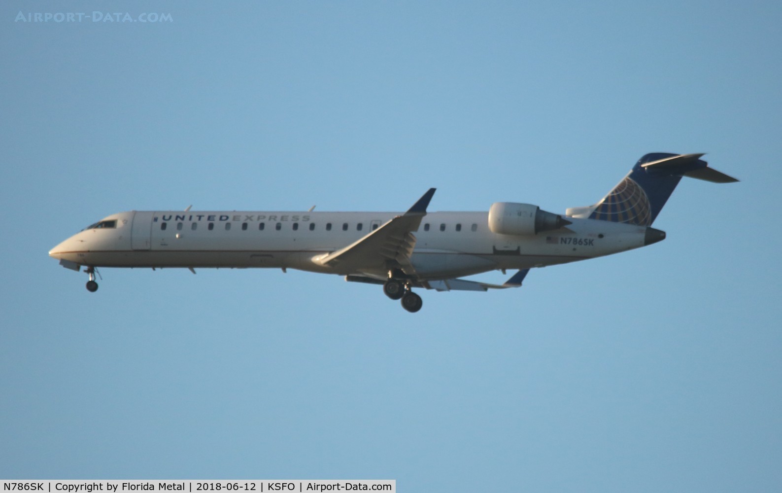N786SK, 2009 Bombardier CRJ-700 (CL-600-2C10) Regional Jet C/N 10286, SFO spotting 2018