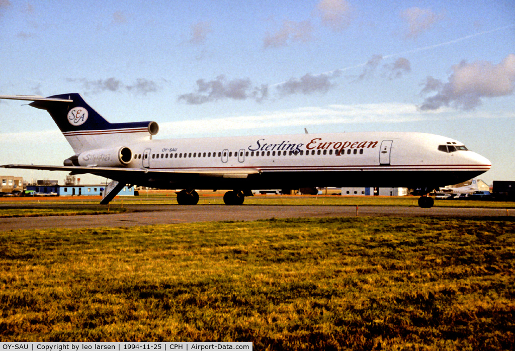 OY-SAU, 1973 Boeing 727-2J4 C/N 20764, Copenhagen 25.11.1994