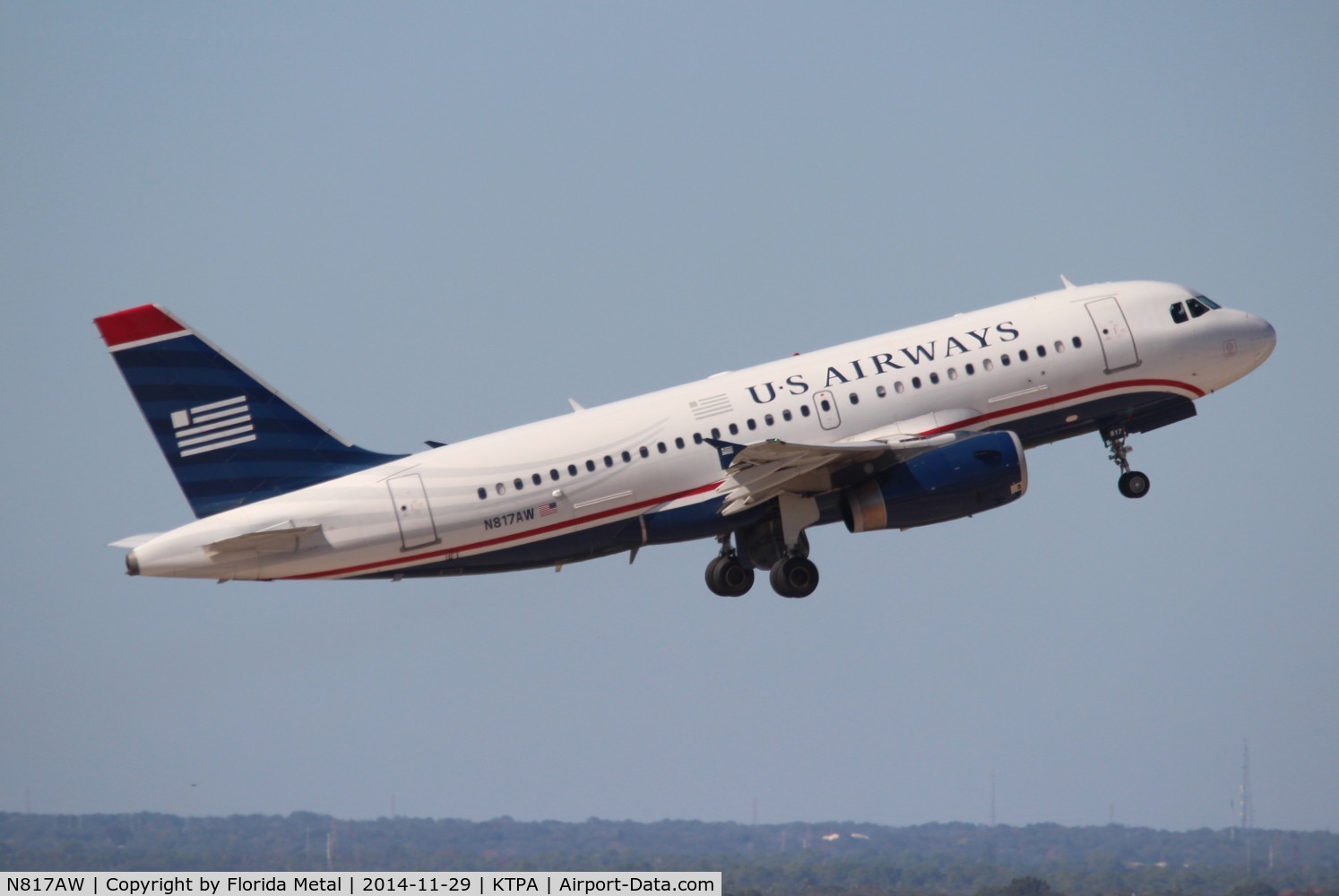 N817AW, 2000 Airbus A319-132 C/N 1373, TPA spotting 2014