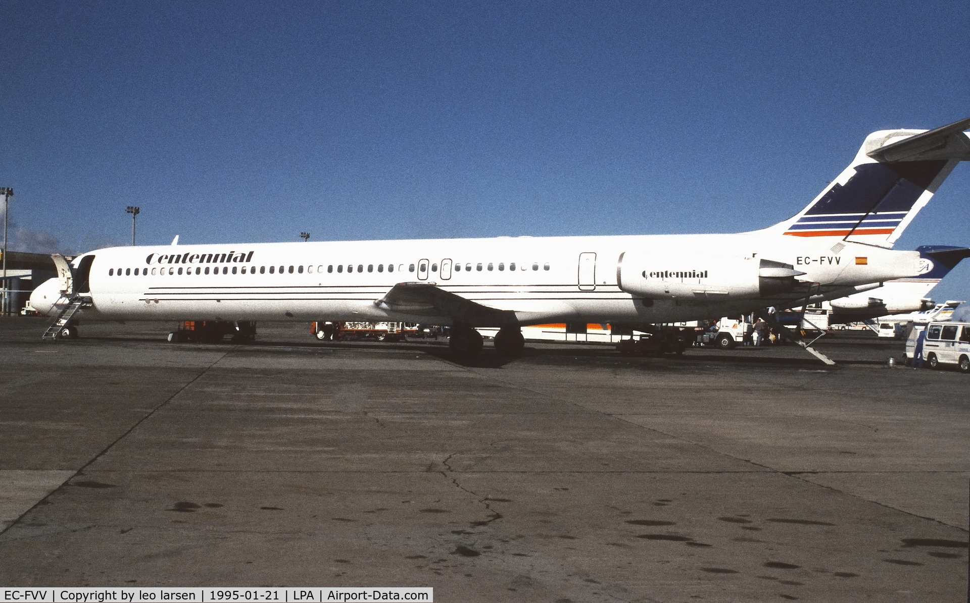 EC-FVV, 1988 McDonnell Douglas MD-83 C/N 49708, Las Palmas 21.1.1995