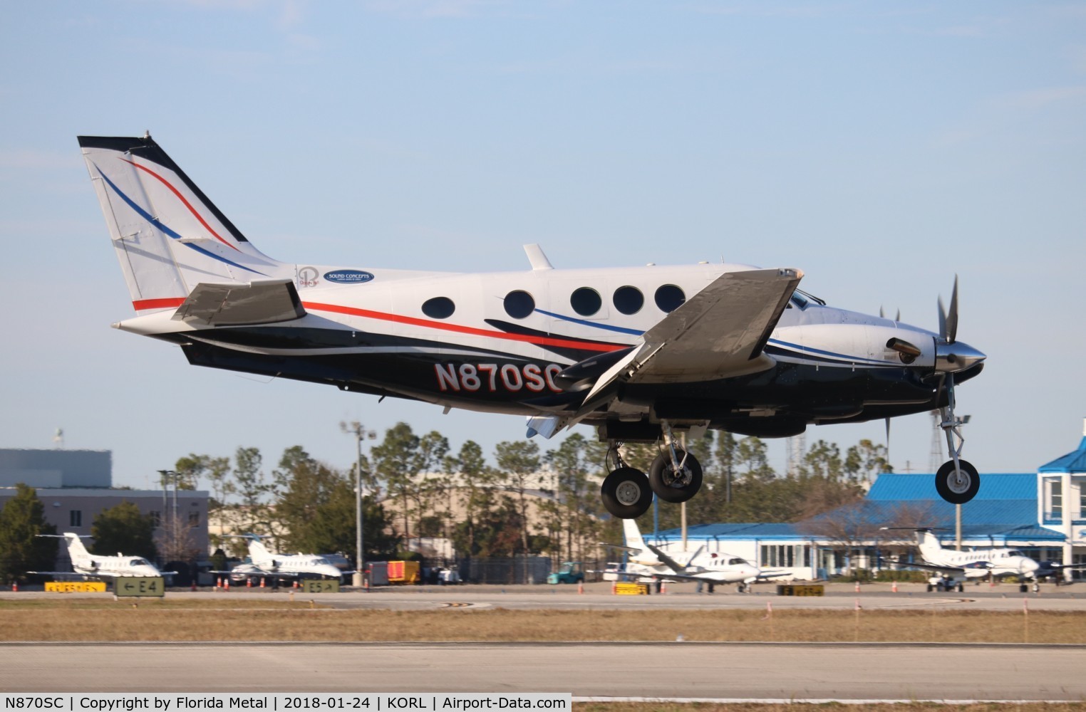 N870SC, 1978 Beech C90 King Air C/N LJ-773, ORL spotting 2018