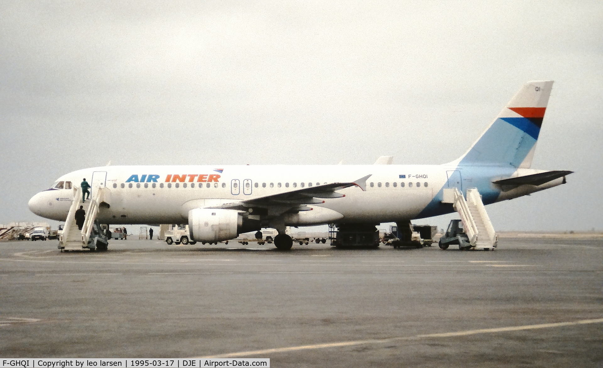 F-GHQI, 1991 Airbus A320-211 C/N 0184, Djerba 13.3.1995