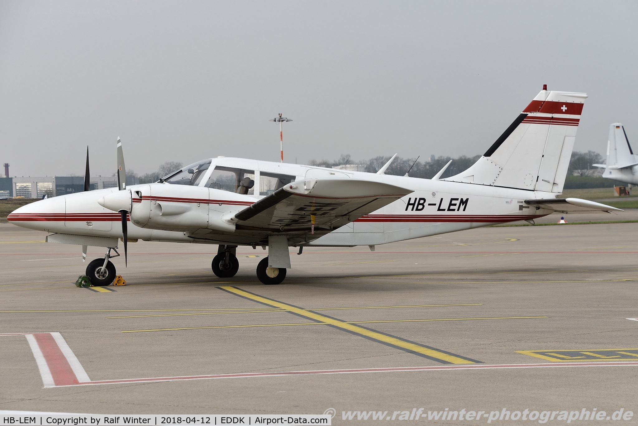 HB-LEM, 1973 Piper PA-34-200 Seneca C/N 34-7350327, Piper PA-34-200 Seneca - Air Safety - 34-7350327 - HB-LEM - 12.04.2018 - CGN