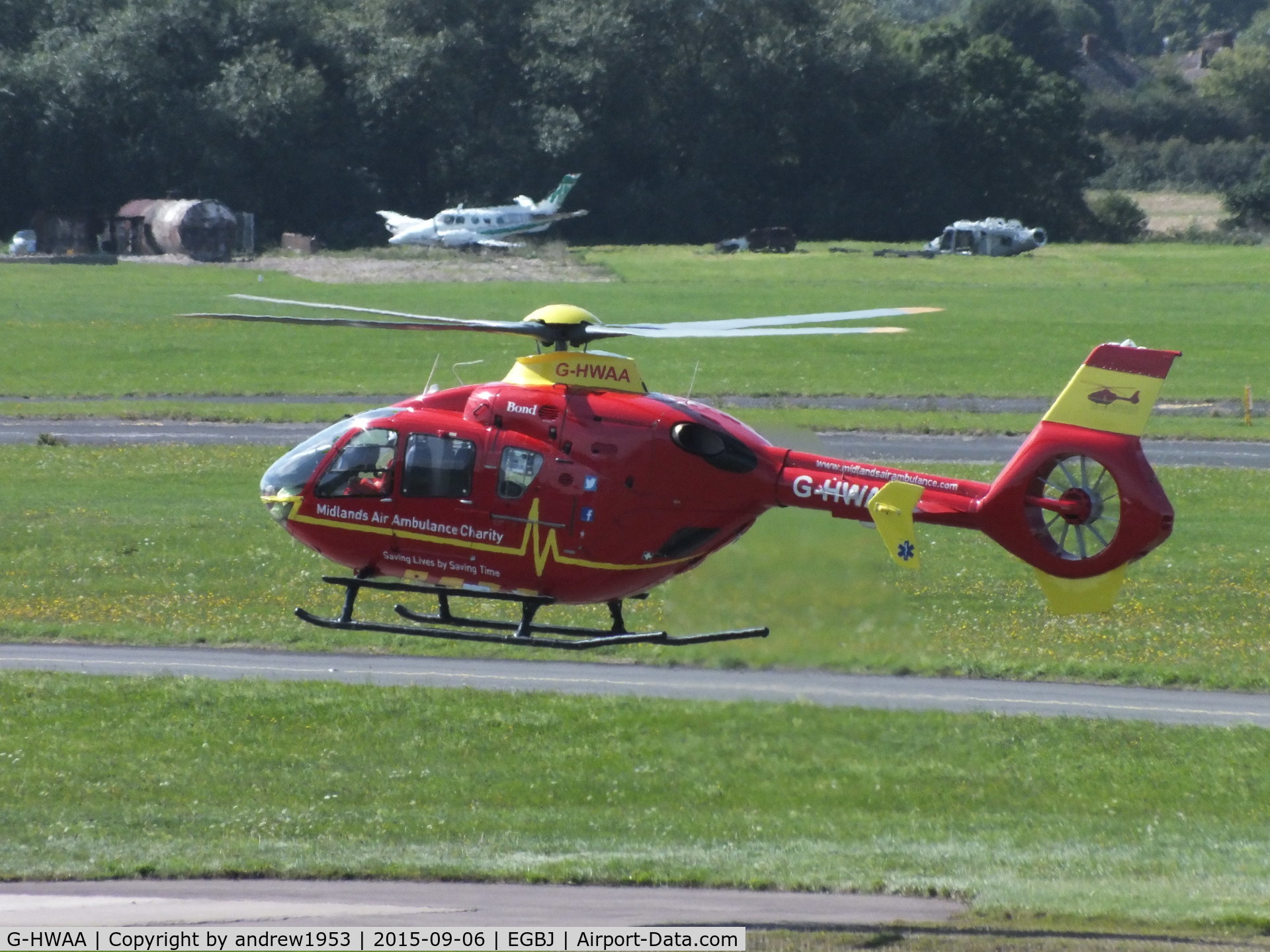 G-HWAA, 2005 Eurocopter EC-135T-2 C/N 0375, G-HWAA at Gloucestershire Airport.