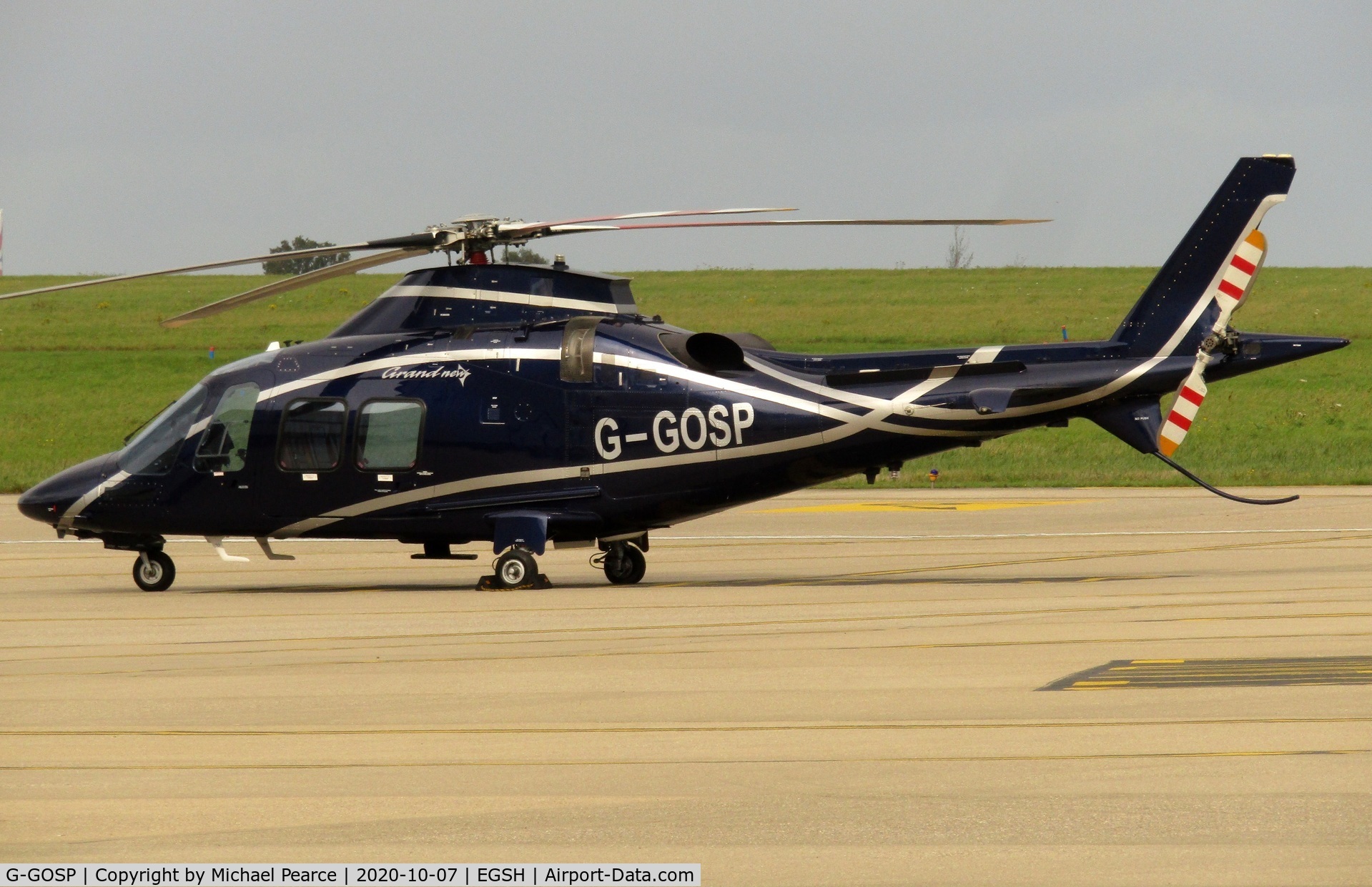 G-GOSP, 2012 AgustaWestland AW-109SP GrandNew C/N 22259, Parked at SaxonAir after arrival from Peterborough/Conington (XHV).