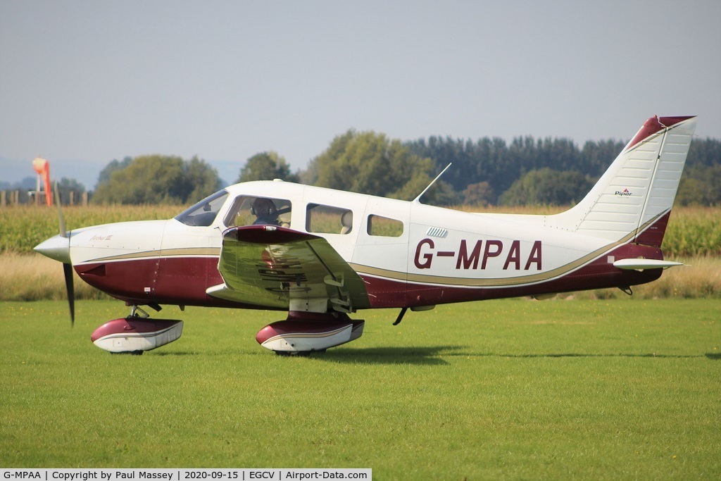 G-MPAA, 2002 Piper PA-28-181 Cherokee Archer III C/N 2843539, Ex:-N567SC. Owned by Shropshire Aero Club Ltd.